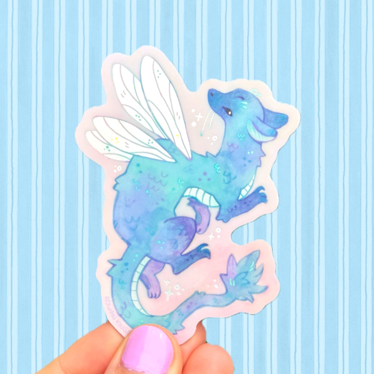 Fairy Dragon Iridescent Sticker