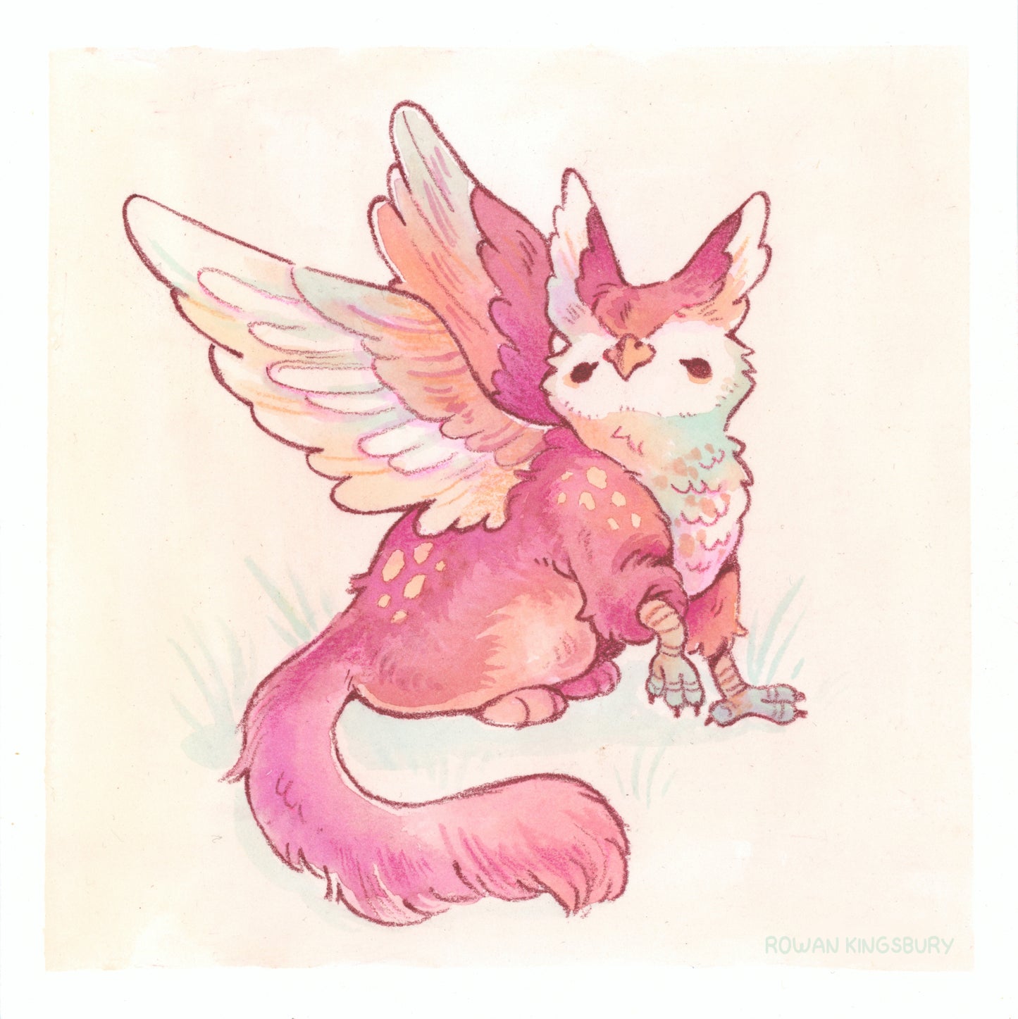 Owl Gryphon - Original Painting