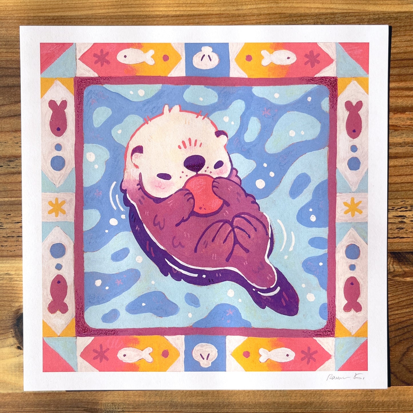 Otter Print 8x8
