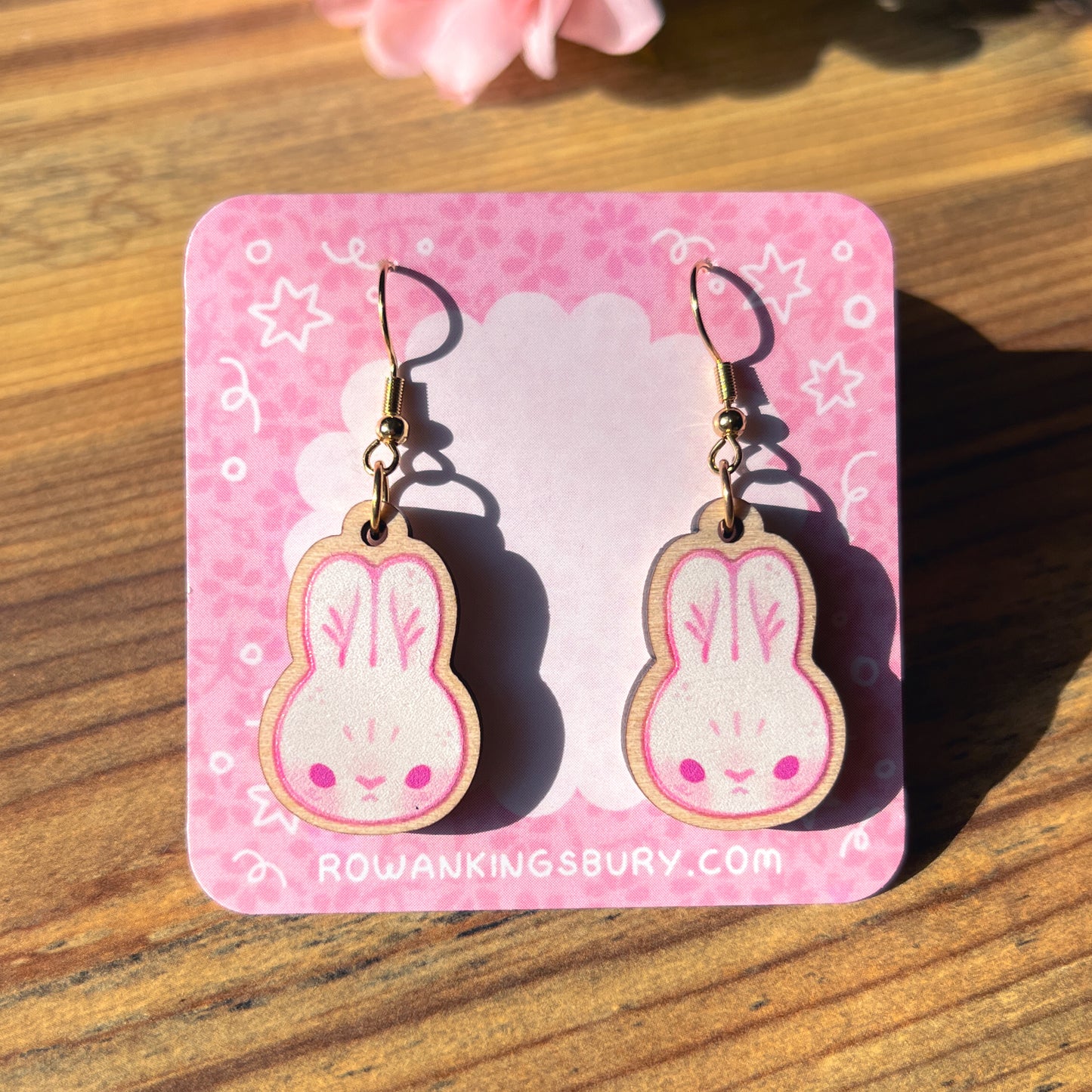 Bunny Wooden Earrings