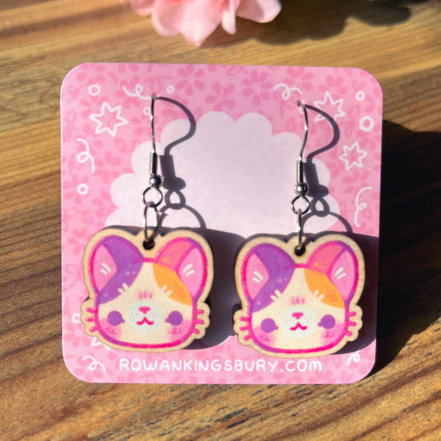 Cat Wooden Earrings (Multiple Designs!)