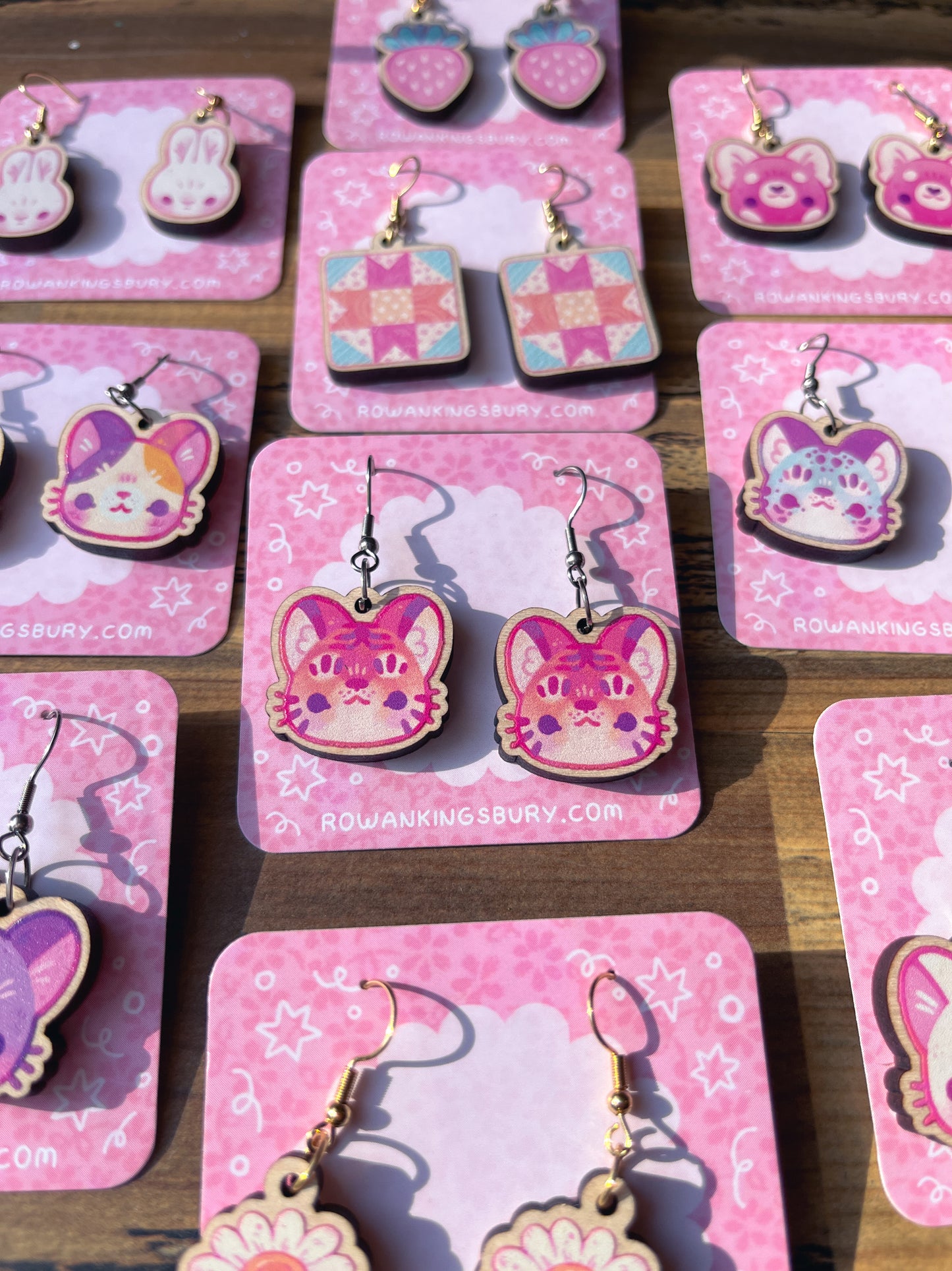 Bunny Wooden Earrings
