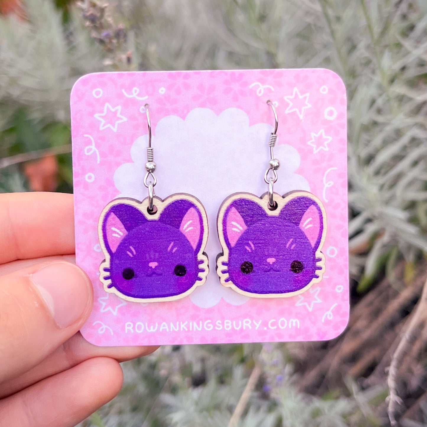 Cat Wooden Earrings (Multiple Designs!)
