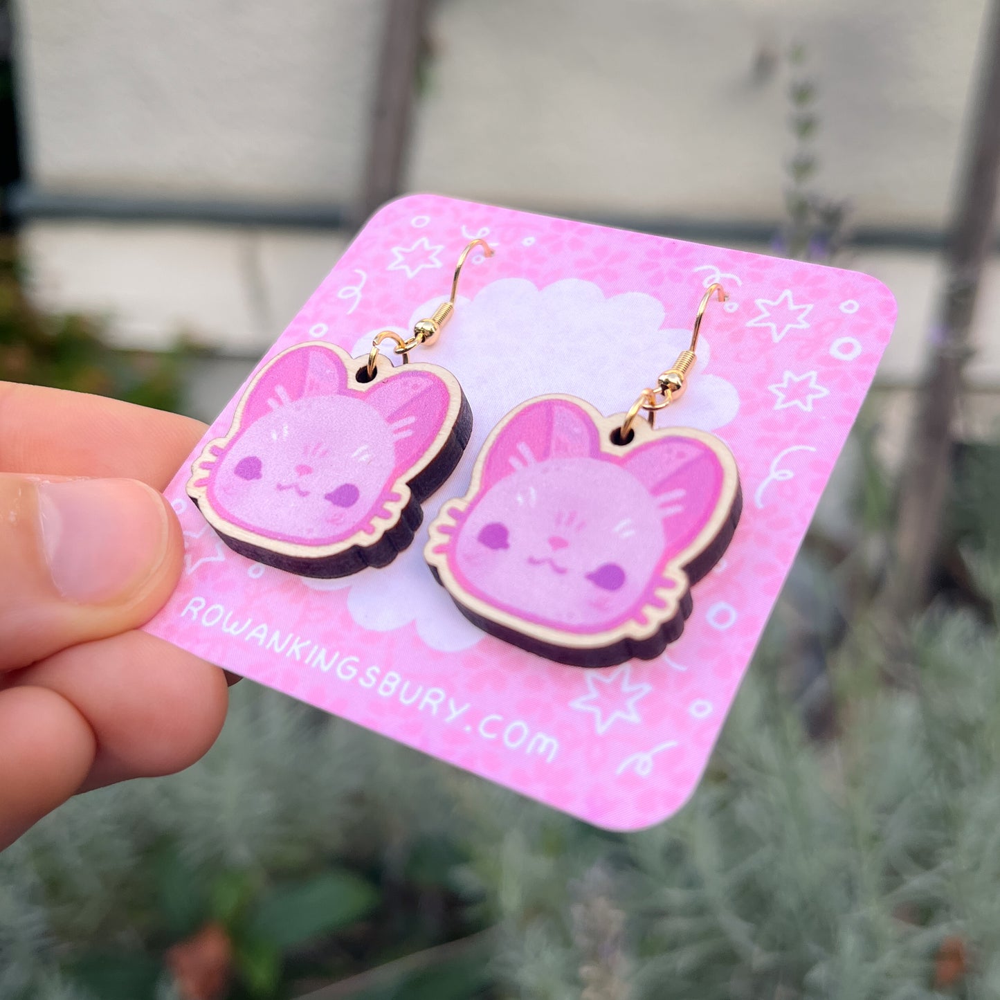 Cat Wooden Earrings (Multiple Designs!)