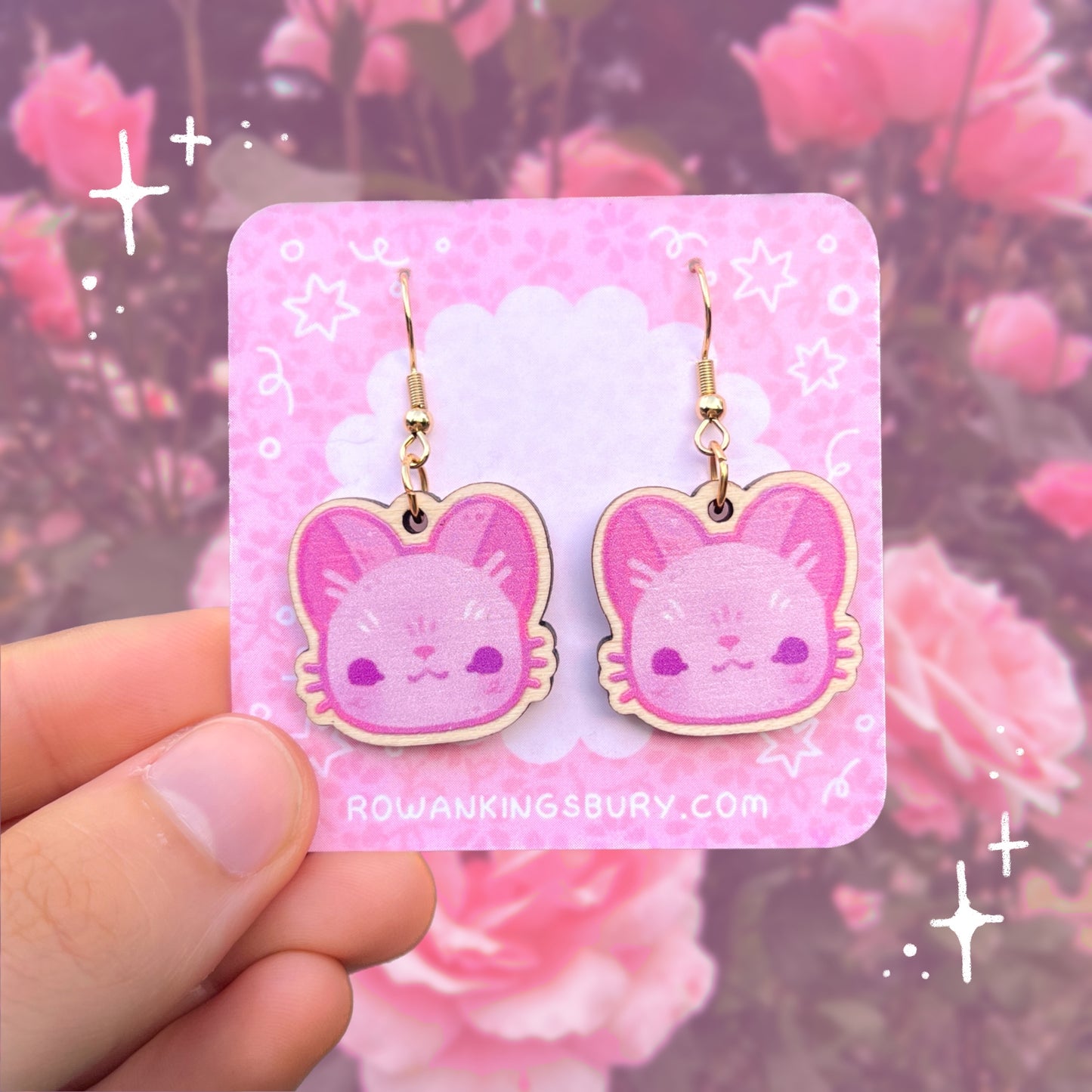 Cat Wooden Earrings (Multiple Designs!)
