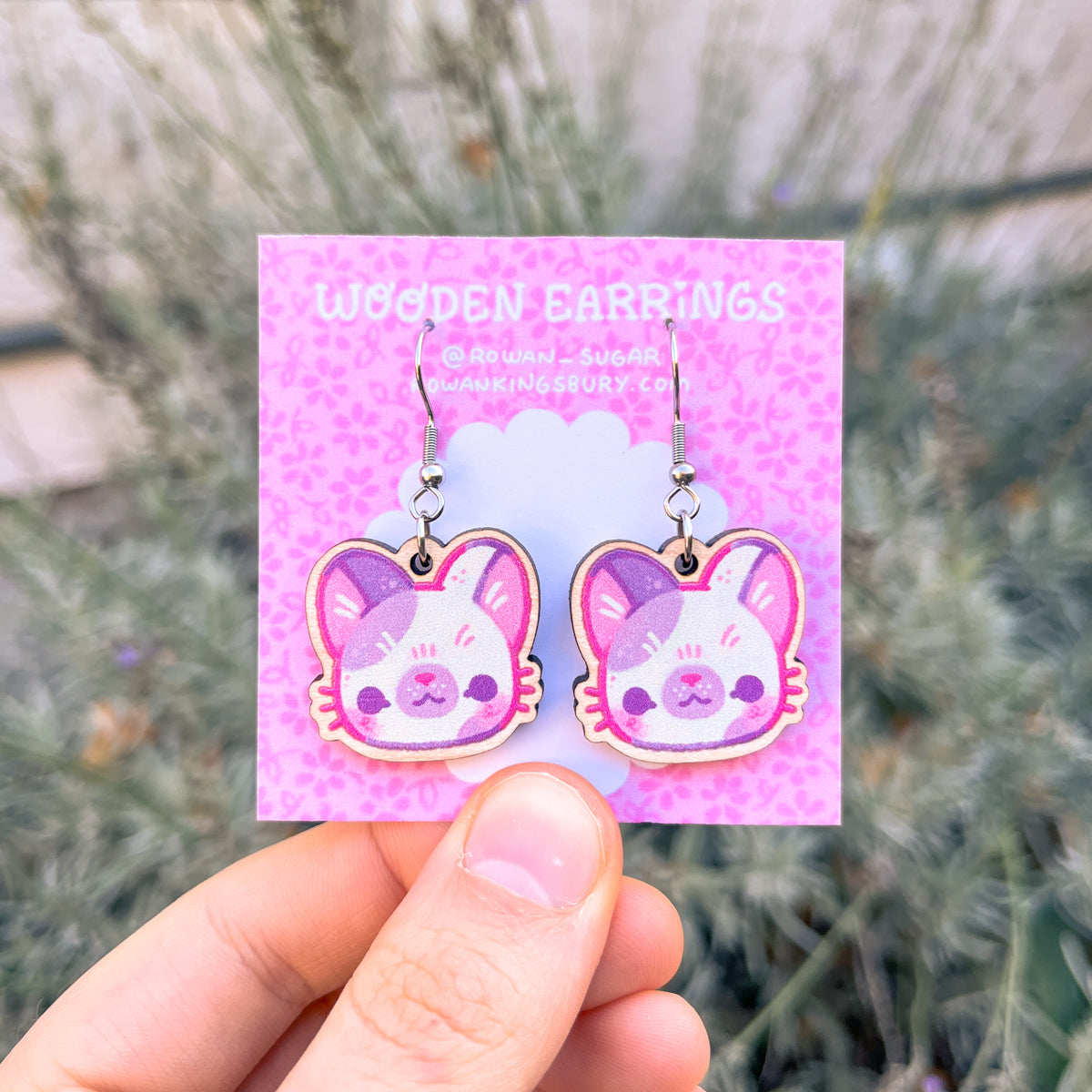 Cat Wooden Earrings (Multiple Designs!)
