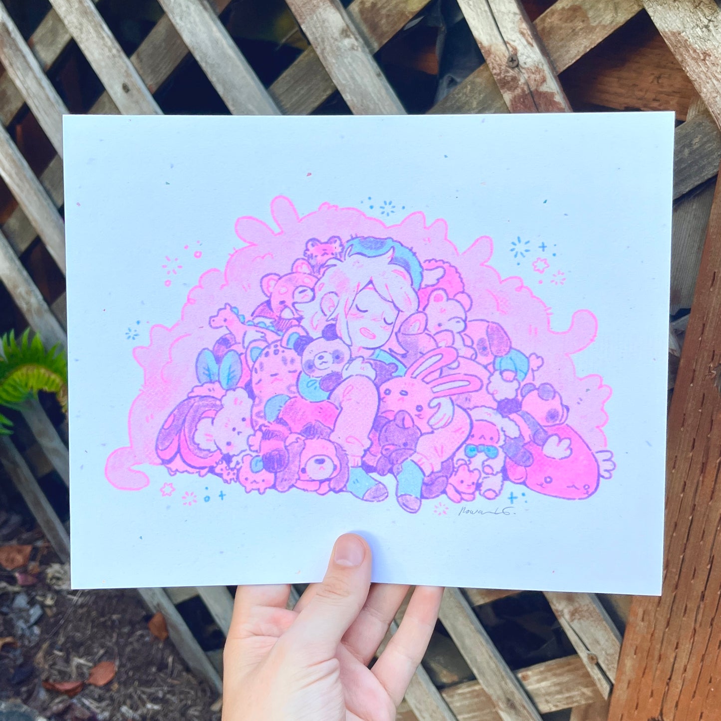 Stuffie Abundance Riso Print 8x10"
