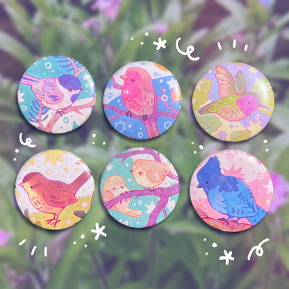 2" Backyard Bird Buttons