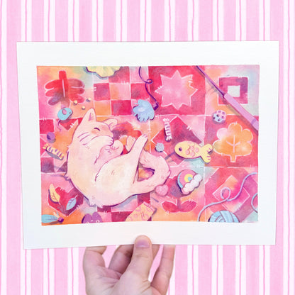 Cat Nap Print 8x10