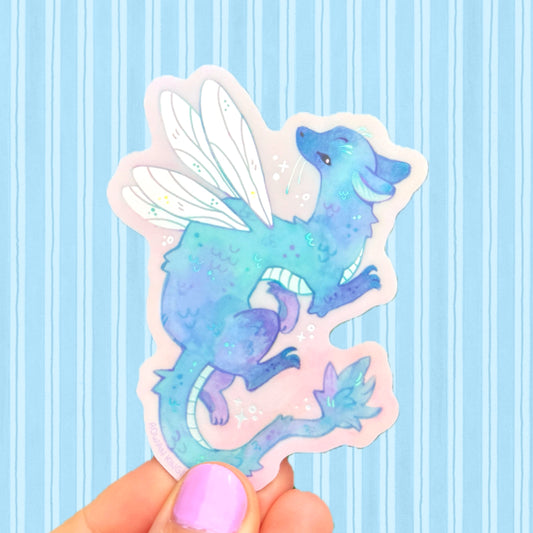 Fairy Dragon Iridescent Sticker