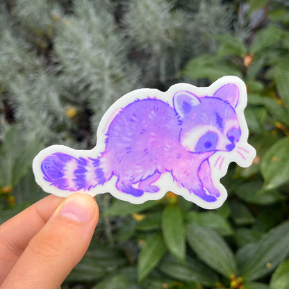 Raccoon Glow-in-the-Dark Sticker