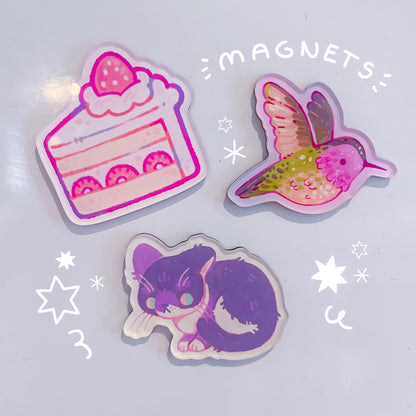 Strawberry Cake Acrylic Magnet