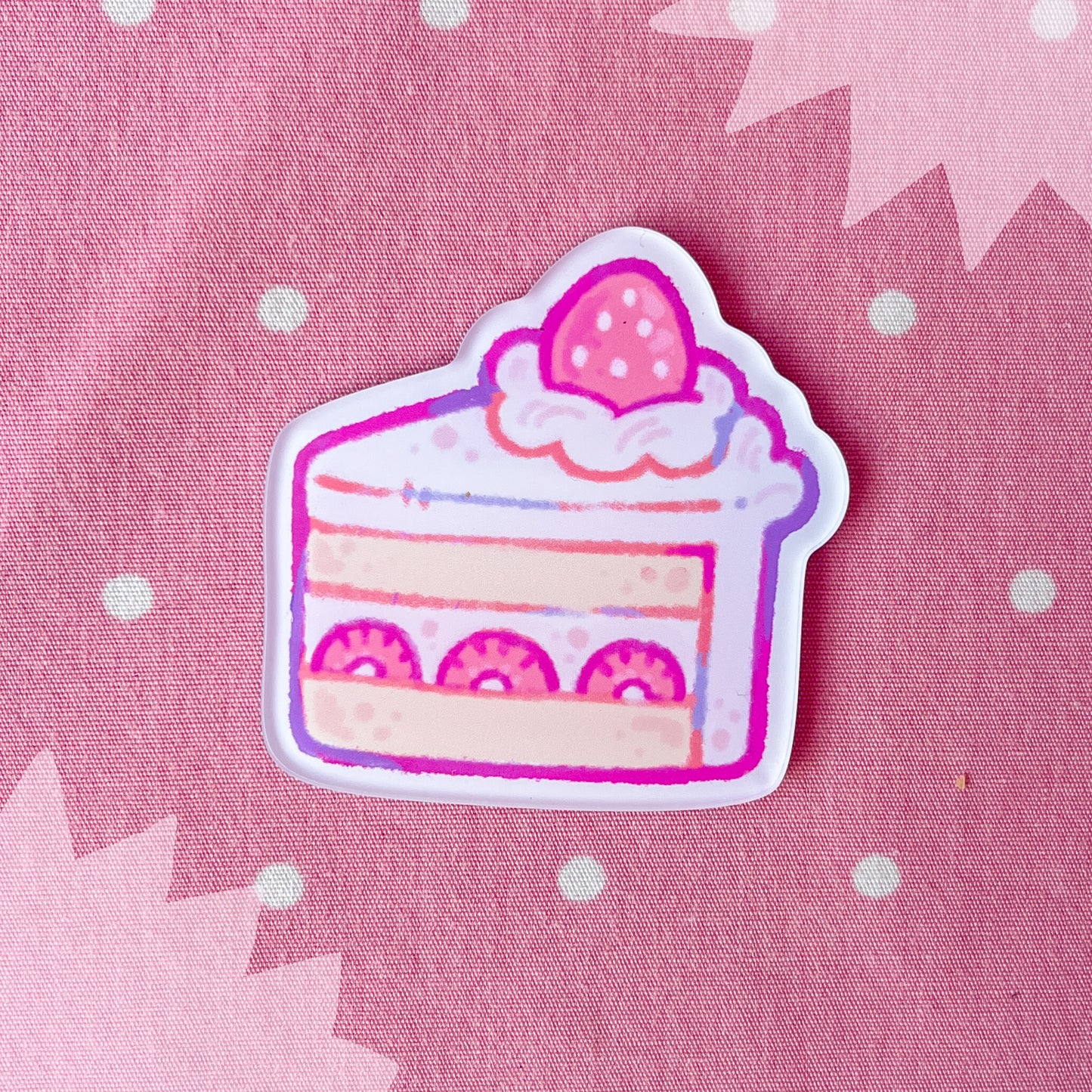 Strawberry Cake Acrylic Magnet