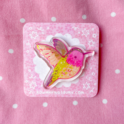 Hummingbird Acrylic Pin