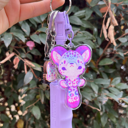 Snow Leopard Acrylic Keychain