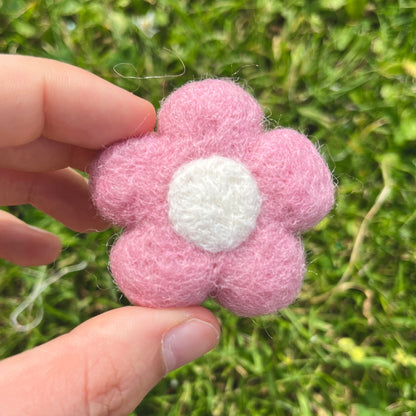 Felted Flower Magnet - Zealous Felting Collab