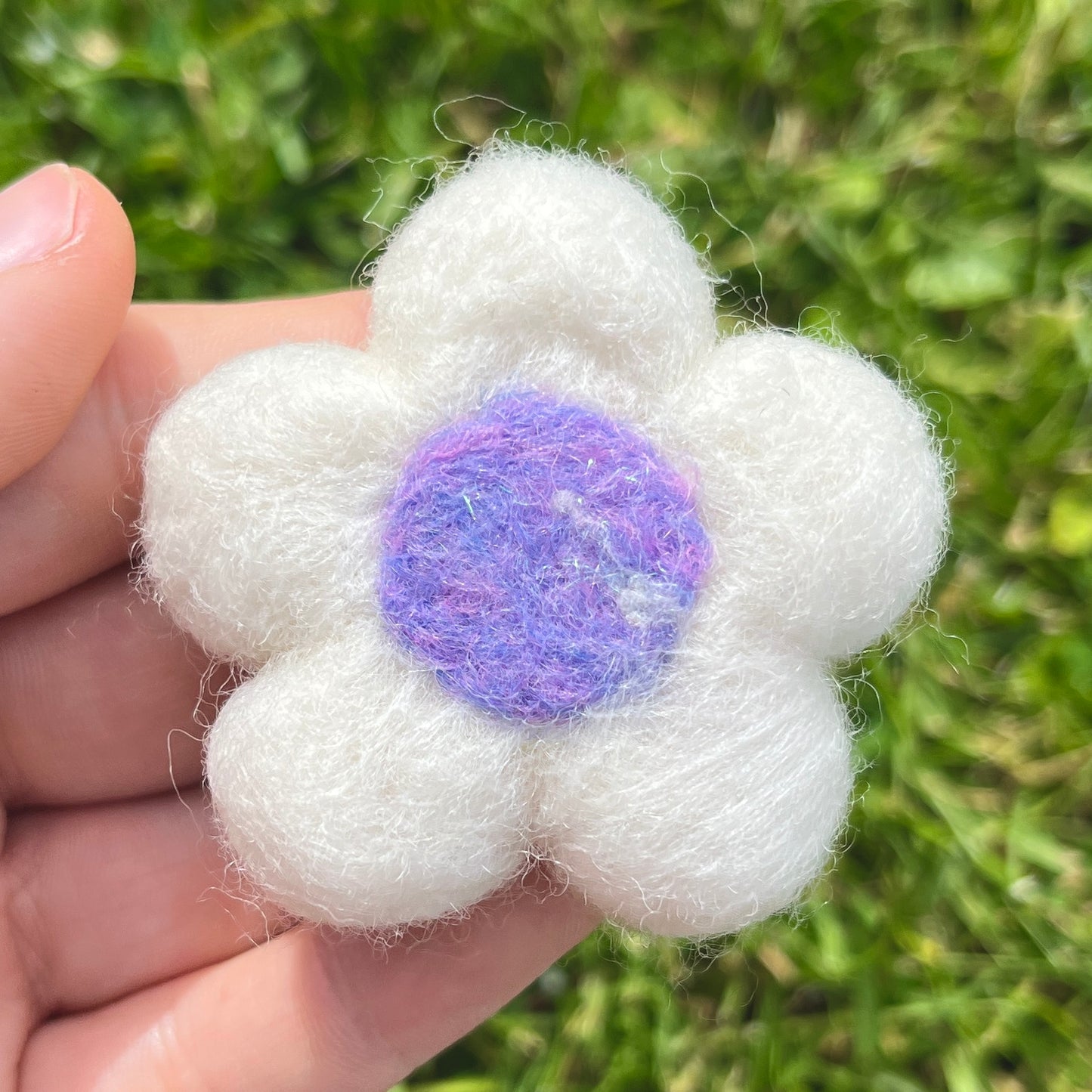 Felted Flower Magnet - Zealous Felting Collab