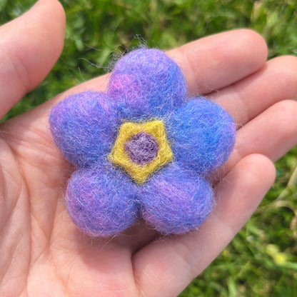 Felted Flower Magnet - Zealous Felting Collab