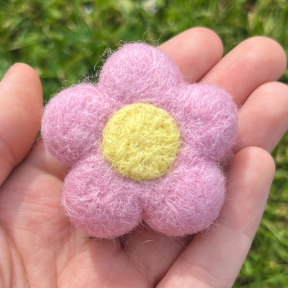 Felted Flower Magnet - Zealous Felting Collab