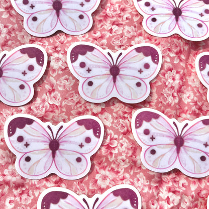 White Butterfly Sticker