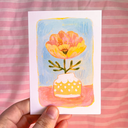 Flower Vase Greeting Cards