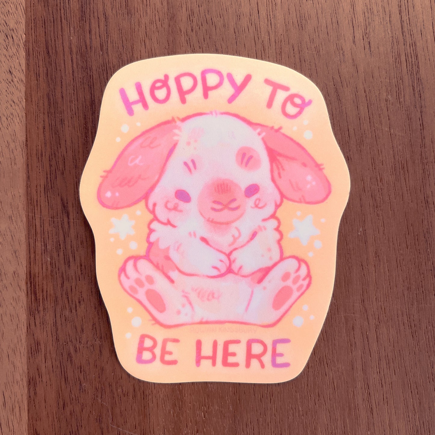 Hoppy to Be Here Sticker