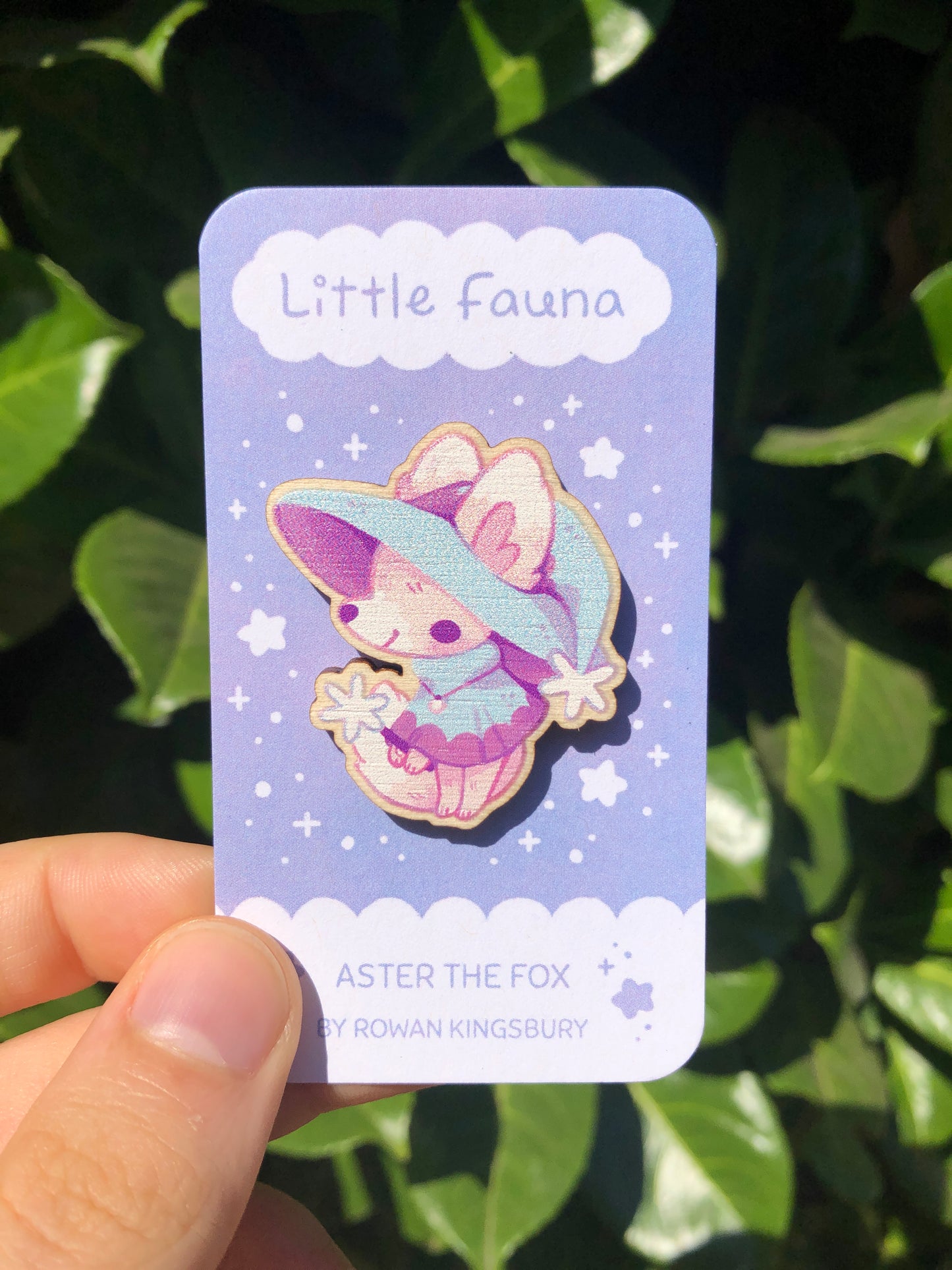 Aster the Fox Wooden Pin