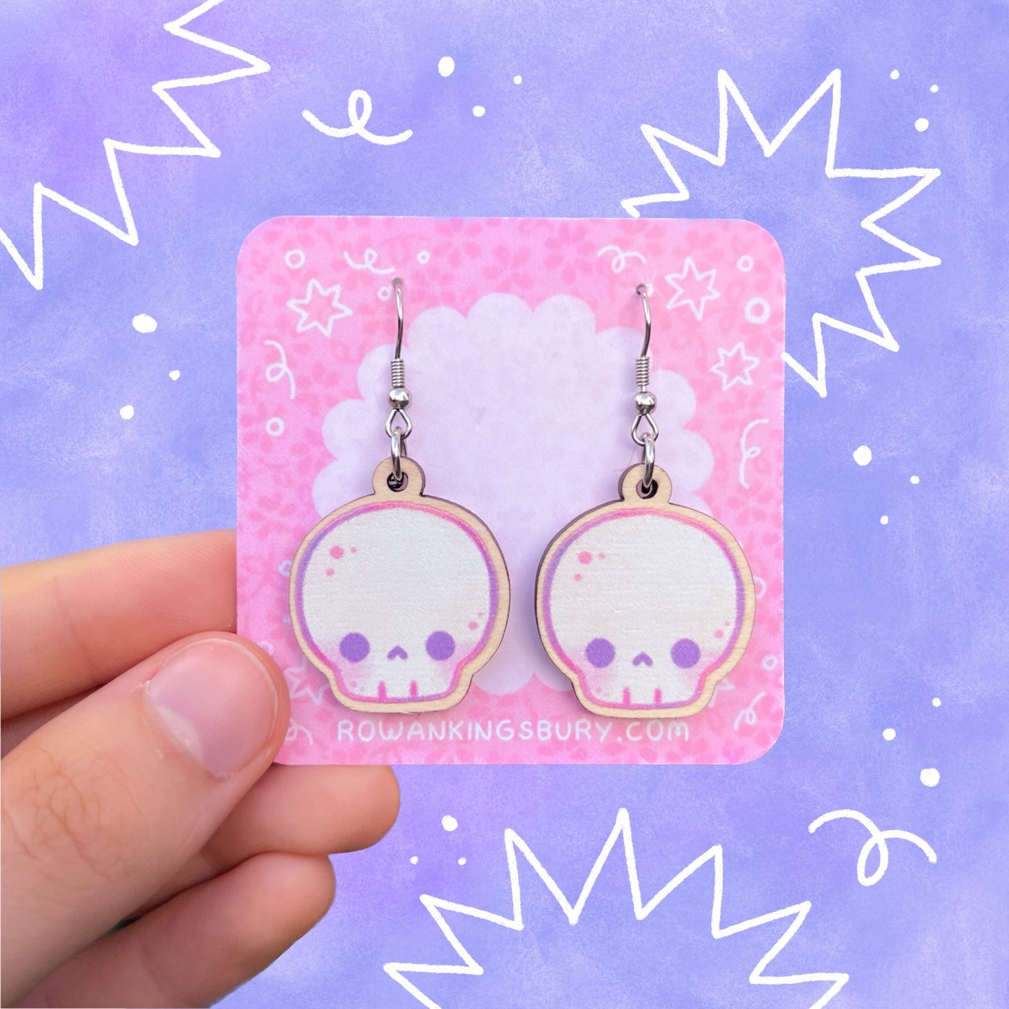 Skull Wooden Earrings