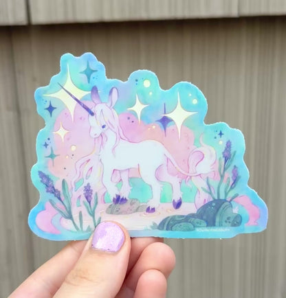 Star Unicorn Iridescent Sticker