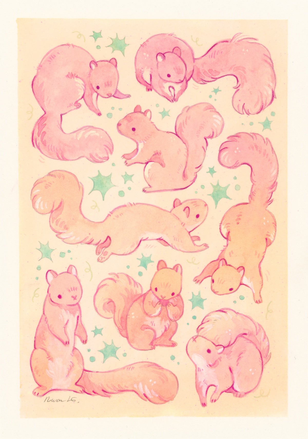 Squirrels Print 5x7
