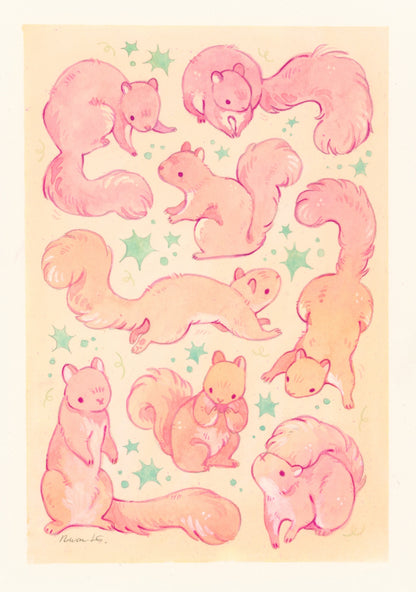 Squirrels Print 5x7
